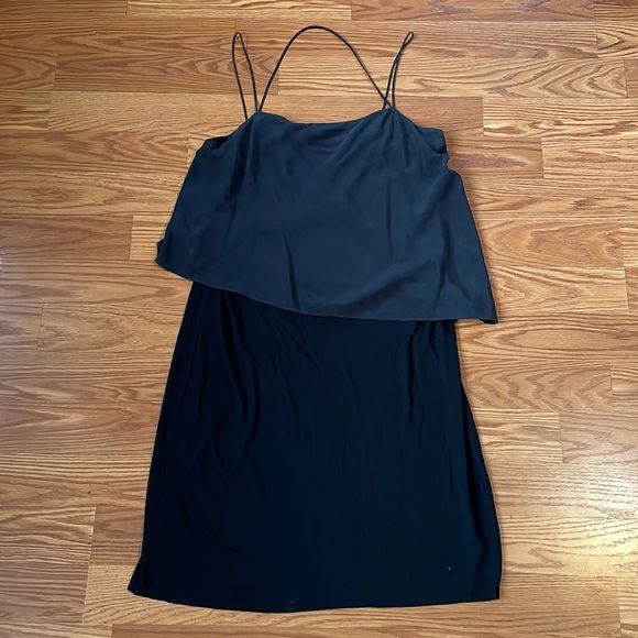 AllSaints Silk Black Mira Slip Dress w/ Spaghetti Straps Size 8 EUC - Picture 1 of 8